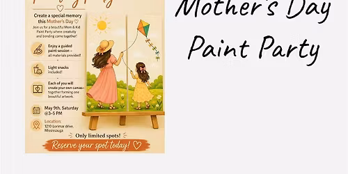 Mom & Kid Paint Party| Mother's Day Special