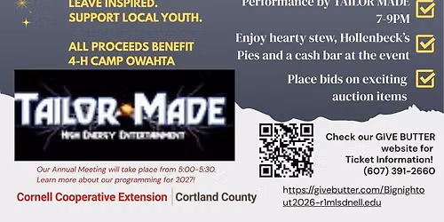 CCE's Big Night Out! Live Music with Tailor Made, Dinner and Silent Auction!