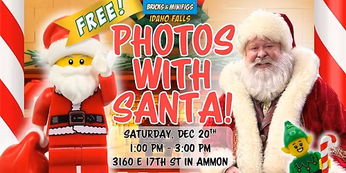 FREE PHOTOS with SANTA at Bricks & Minifigs Idaho Falls!