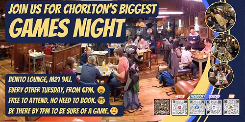Fortnightly Tuesday Board Games at Benito Lounge, Chorlton