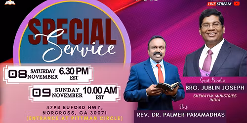 Special Saturday Service with Bro. Jublin Joseph