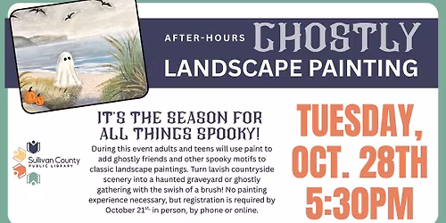 Ghostly Landscape Painting at the Sullivan Gardens Library