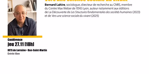 Vers une science sociale du vivant - Bernard Lahire