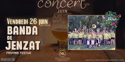 BRASSERIE NK - Banda de Jenzat en concert 