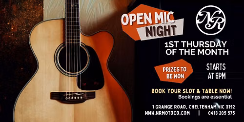 Open Mic Night at the Racer - 1st Thursday of Every Month