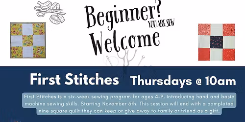 First Stitches (Registration Required)
