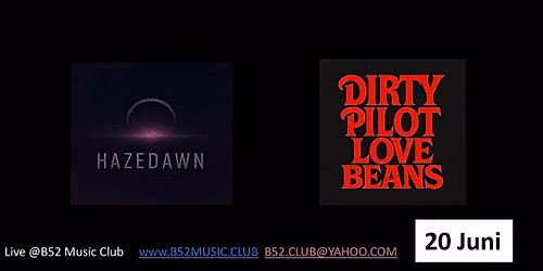 20u30 tot 21u30 Hazedawn en 22u tot 23u Dirty Pilot Love Beans 