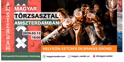 \ud83c\udf7b Magyar t\u00f6rzsasztal Amszterdamban