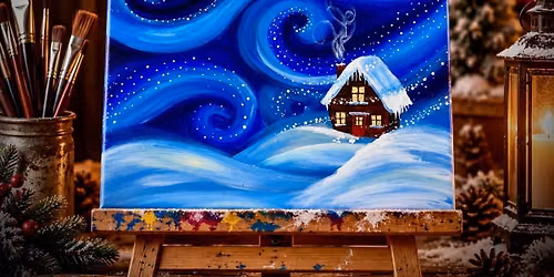 Paint Night- Snowy Cabin