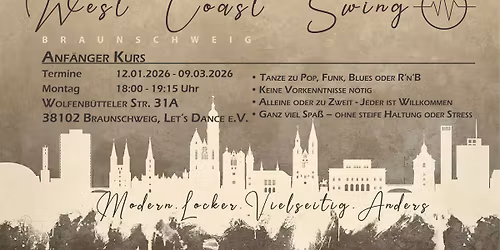 Anf\u00e4nger Kurs f\u00fcr West Coast Swing