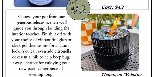 (SOLD OUT) June 24th - Fire Pot Build @ Grand Ely Lodge, Ely