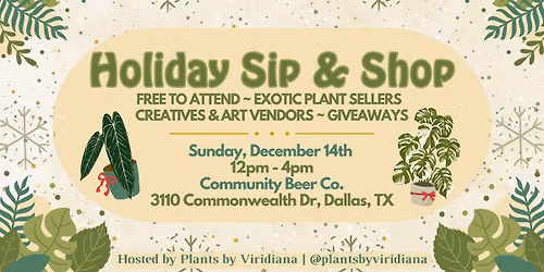 \ud83c\udf81\u2728 Holiday Sip & Shop @ Communtity Beer Co! \u2728\ud83c\udf81