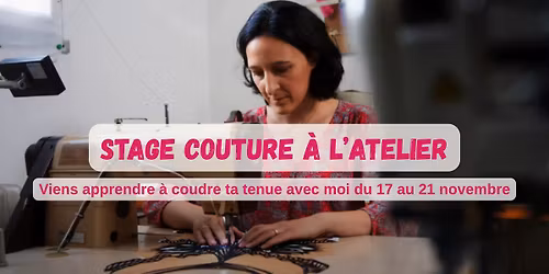 Stage couture \u00e0 l\u2019atelier