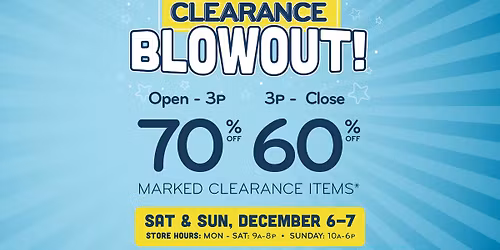 Clearance Blowout