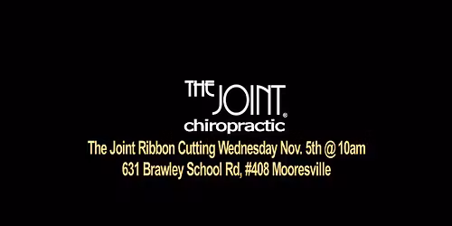 The Joint Ribbon Cutting Wednesday Nov. 5th @ 10am 631 Brawley School Rd, #408 Mooresville