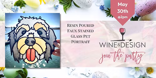 Resin Poured Faux Stained Glass Pet Portrait