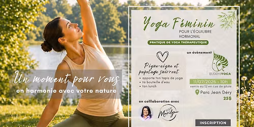 YOGA HORMONAL F\u00c9MININ EN PLEIN AIR