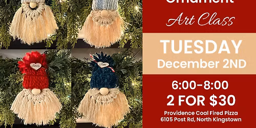 Macrame Gnome Ornament Workshop (Make 2)