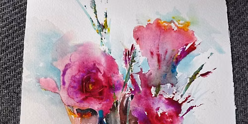 Watercolor Workshop-Abstract Flower Paint Pour