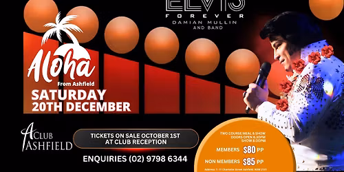 Aloha From Ashfield - LIVE BAND - Elvis Forever Damian Mullin