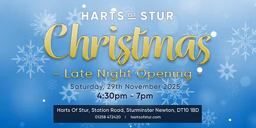 Harts Of Stur Christmas Late Night Opening 2025