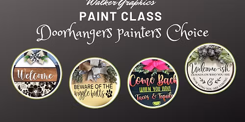 Painter's Choice Round Wood Doorhanger