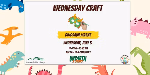 Wednesday Craft: Dinosaur Masks