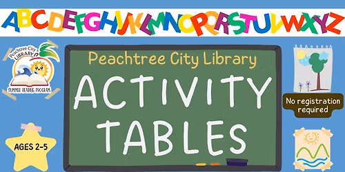 Activity Tables Drop-in (Ages 2-5)