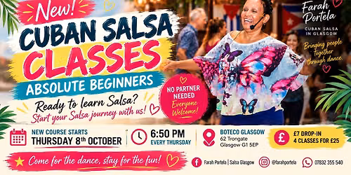 Salsa Dance Classes for Absolute Beginners - Thursdays at 6.50pm from 8th of October @Boteco
