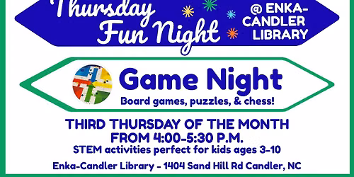 Game Night: Board Games, Puzzles, and Chess Club