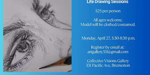 Monday Evening Life Drawing Session - come sketch with us! 