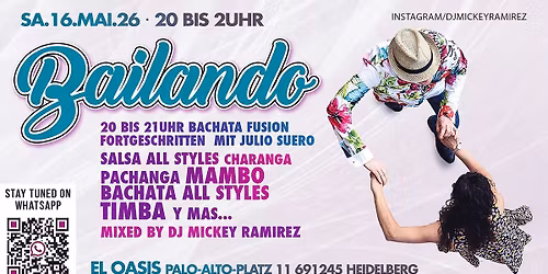 \u2605 BAILANDO + Bachata Fusion fortgesch.Workshop \u2605