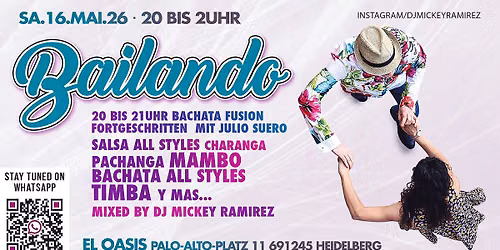 \u2605 BAILANDO + Bachata Fusion fortgesch.Workshop \u2605