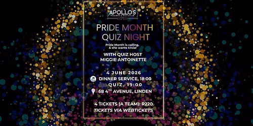 Apollo's Pride Month Quiz Night 