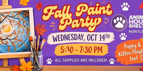 Fall Painting Night At Animal House Shelter