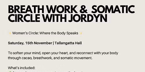 Breath work and somatic circle 