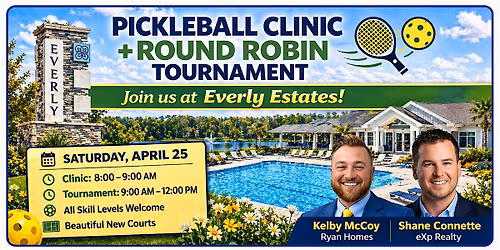Pickleball Clinic & Round Robin Tournament at Ryan Home's Everly Estates