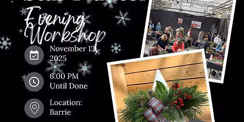 DIY Fresh Holiday Star Planter Evening Workshop (Barrie Location)