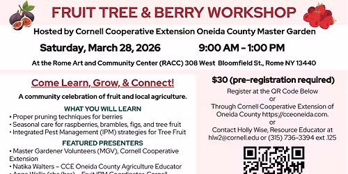 Fruit Tree & Berry Workshop | Cornell Cooperative Extension Oneida County Master Garden