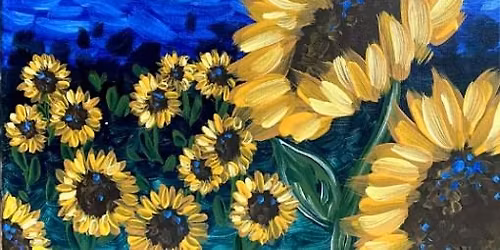 Starry Sunflower Sip & Paint
