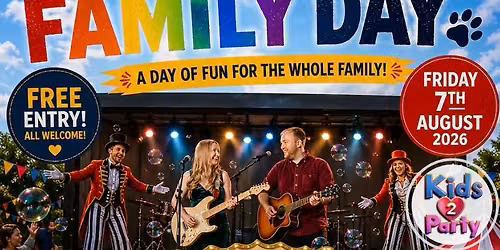 Free chidlrens entertainment- Kidslove2party and Live music by She\u2019s Electric Duo