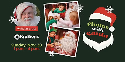 Photos with Santa at Kre8ions Photography Studio \ud83c\udf85\ud83c\udffb Saturday, December 20