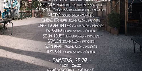 Sound Salon Sommerfest mit Kotoe - Open Air & Club - Bahnw\u00e4rter Thiel