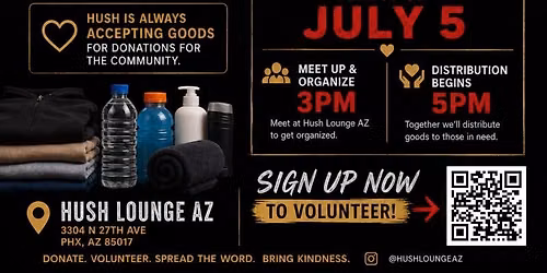 Hush Gives Back 2nd Annual | Hygiene Clothing Hydration Drive
