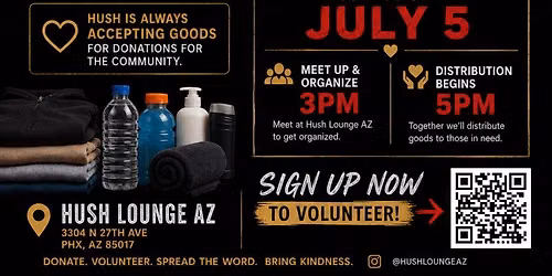 Hush Gives Back 2nd Annual | Hygiene Clothing Hydration Drive