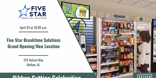 Ribbon Cutting:Five Star Breaktime Solutions