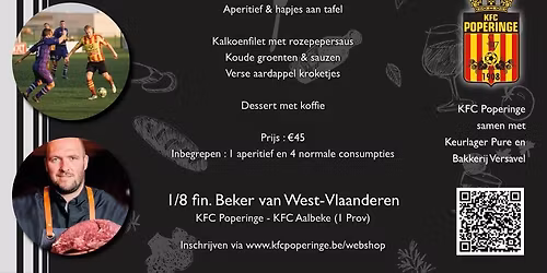 Foodies & Foot inclusief bekermatch 1\/4 finale beker van West-Vlaanderen