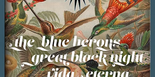 The Blue Herons + The Great Black Night + Vida Eterna