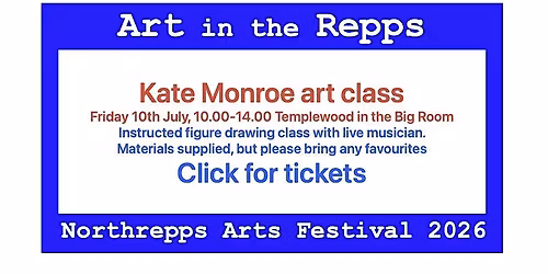 Kate Monroe figure art class with live musician model