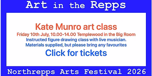 Kate Monro figure art class with live musician model